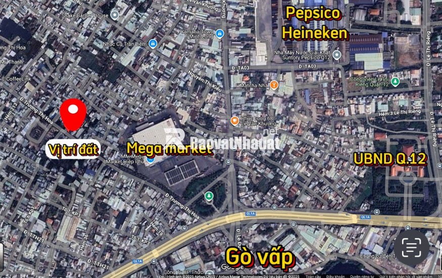 Gía tốt! Bán nhà mặt tiền Trương Thị Hoa Tân Thới HIệp Quận 12 534m2 giá chỉ 70tr/m2